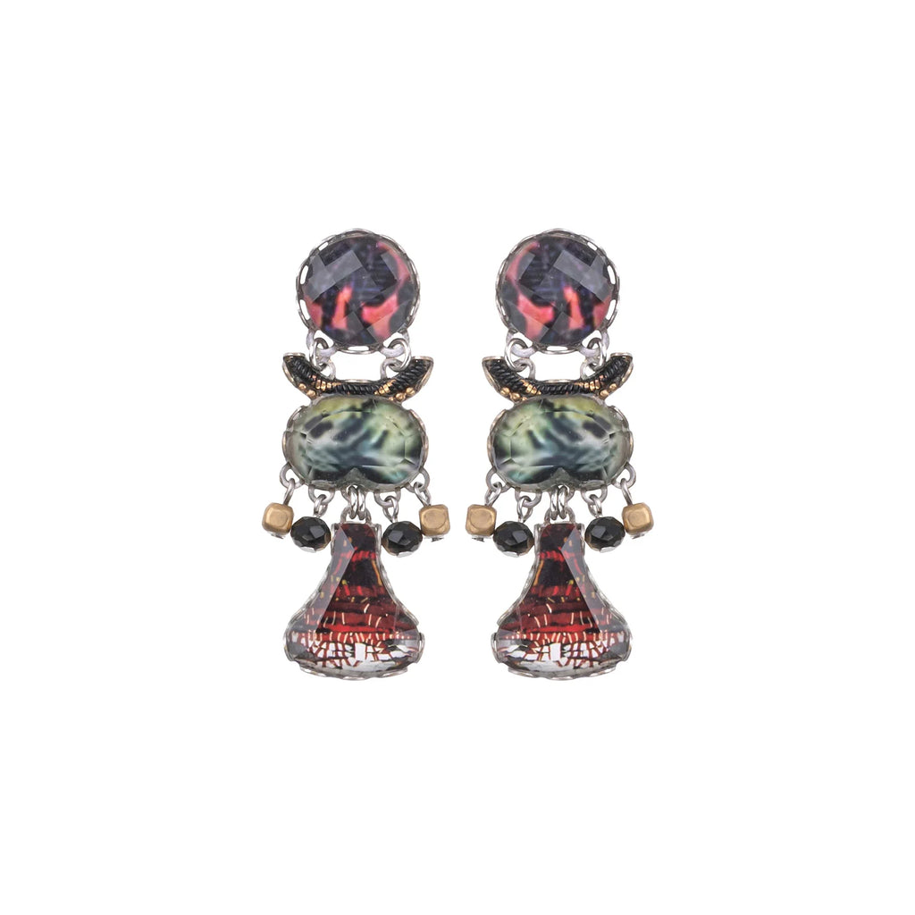 Red Vintage Earrings - Oriental Hues