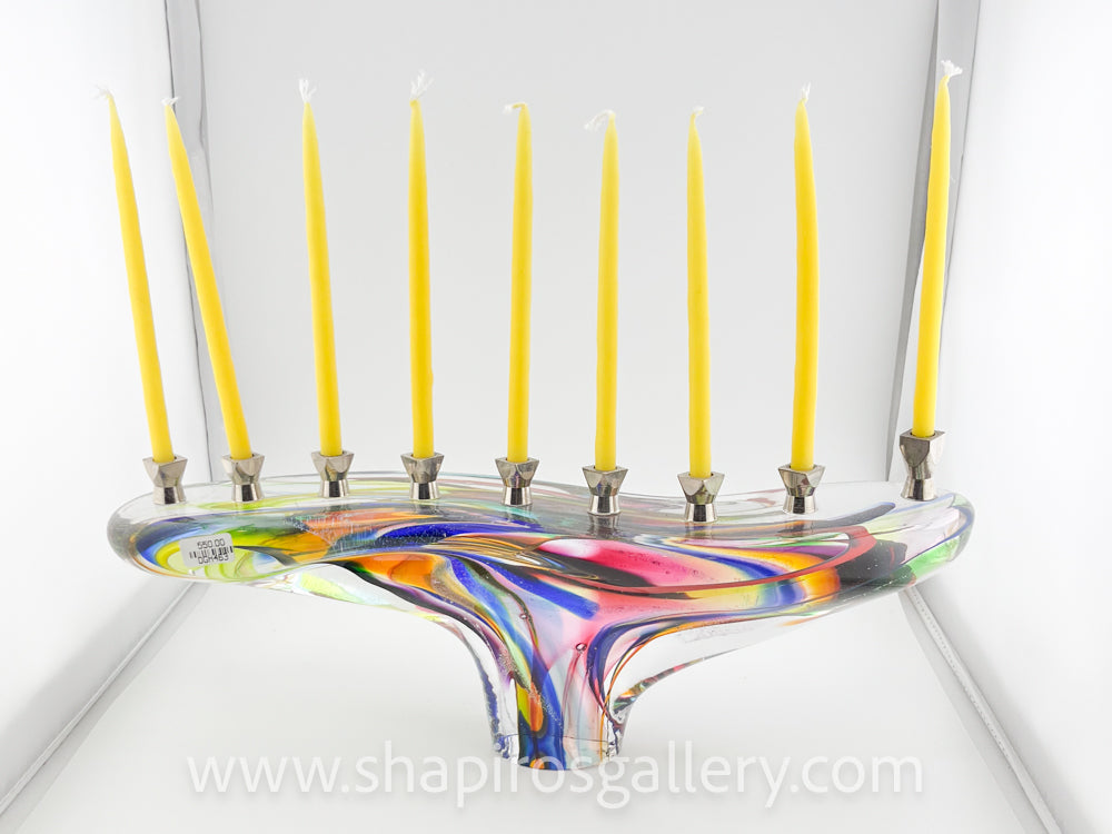 Blown Glass Menorah