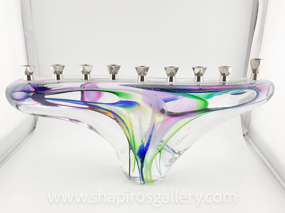 Blown Glass Menorah