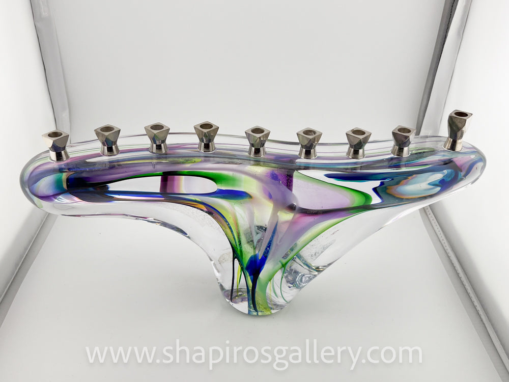 Blown Glass Menorah