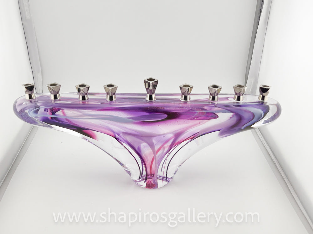 Blown Glass Menorah