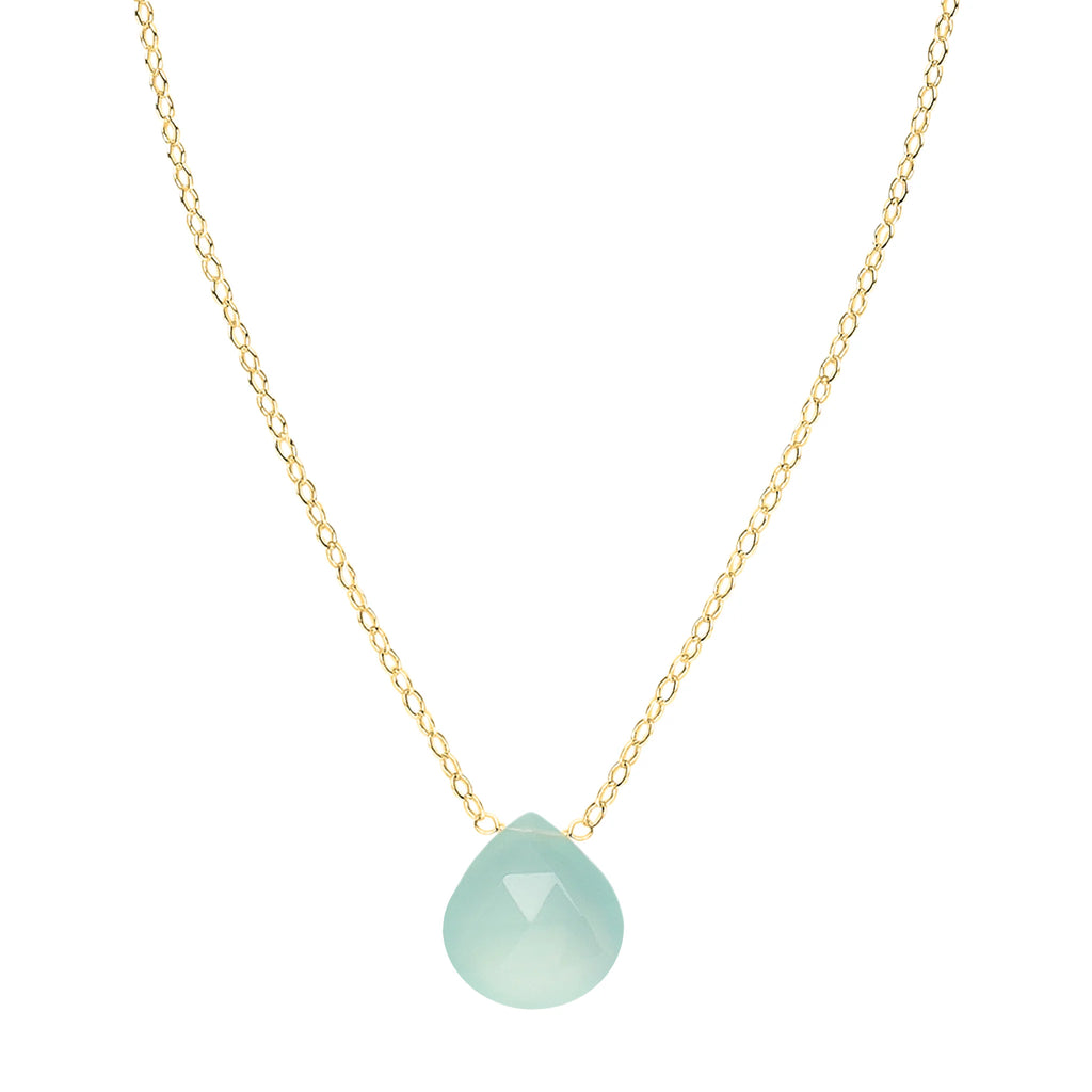 Aqua Chalcedony Necklace