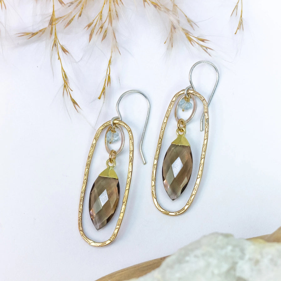 Smoky Topaz Twilight Earrings