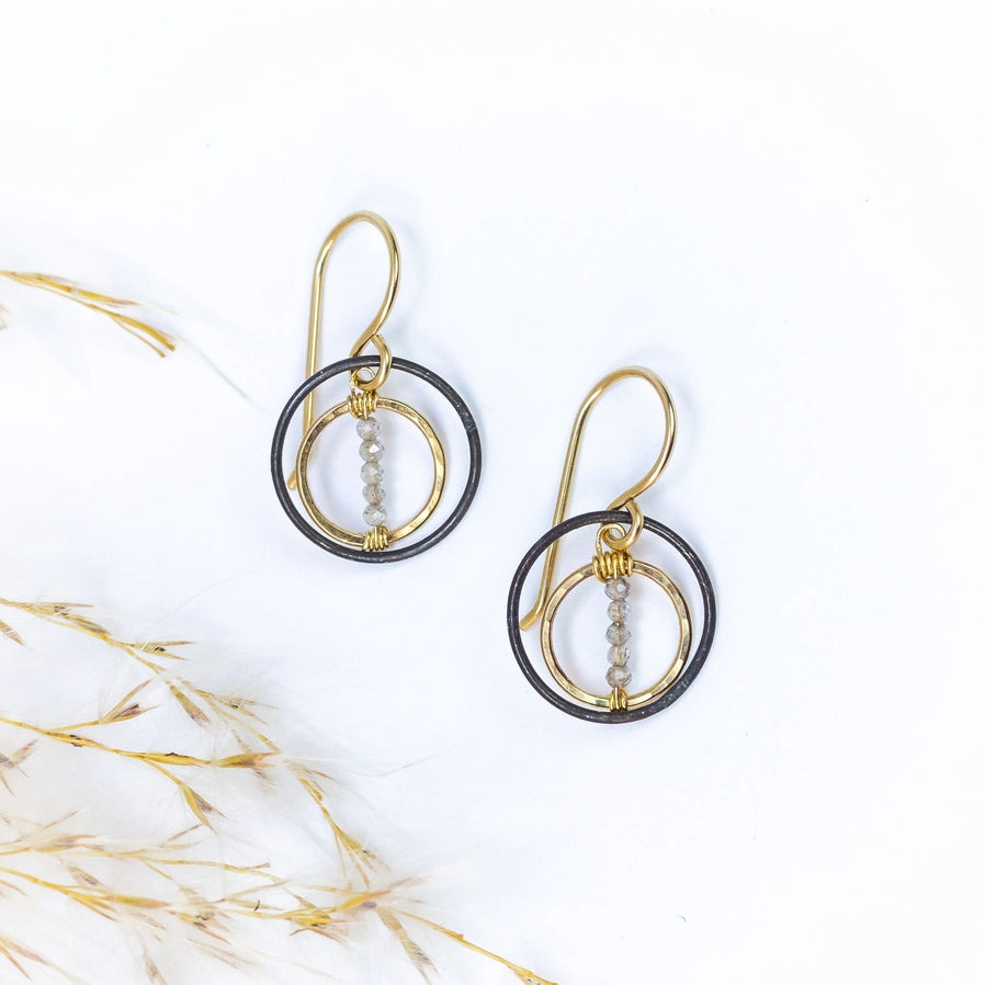 Stardust Noir Mini Hoops