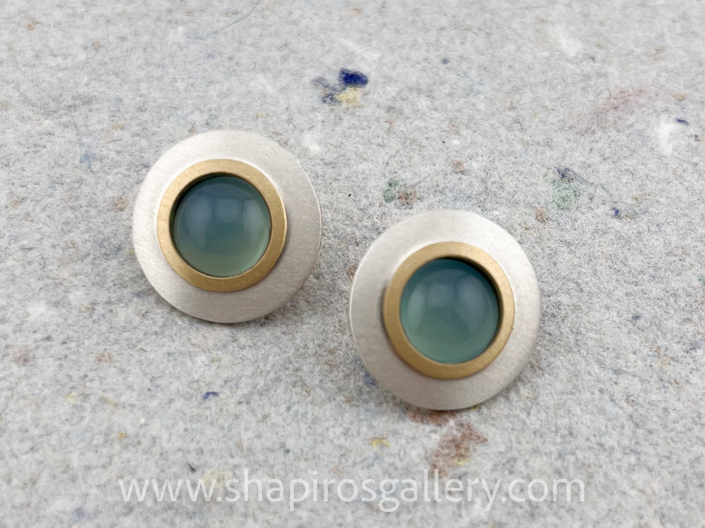 Blue Chalcedony Post Earrings