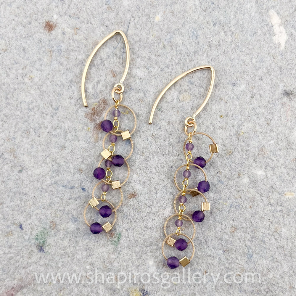 Trilling Hook Earrings - Amethyst