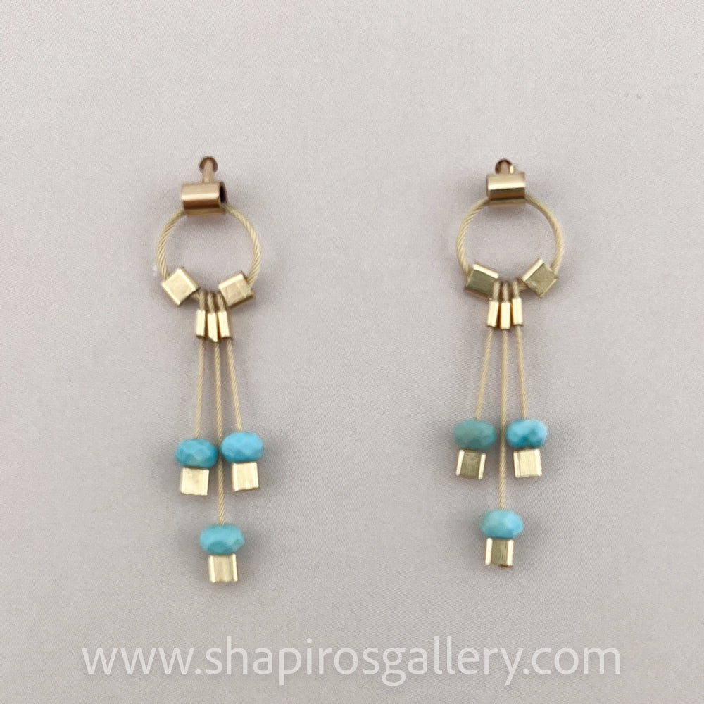 Aerial Post Earrings - Turquoise