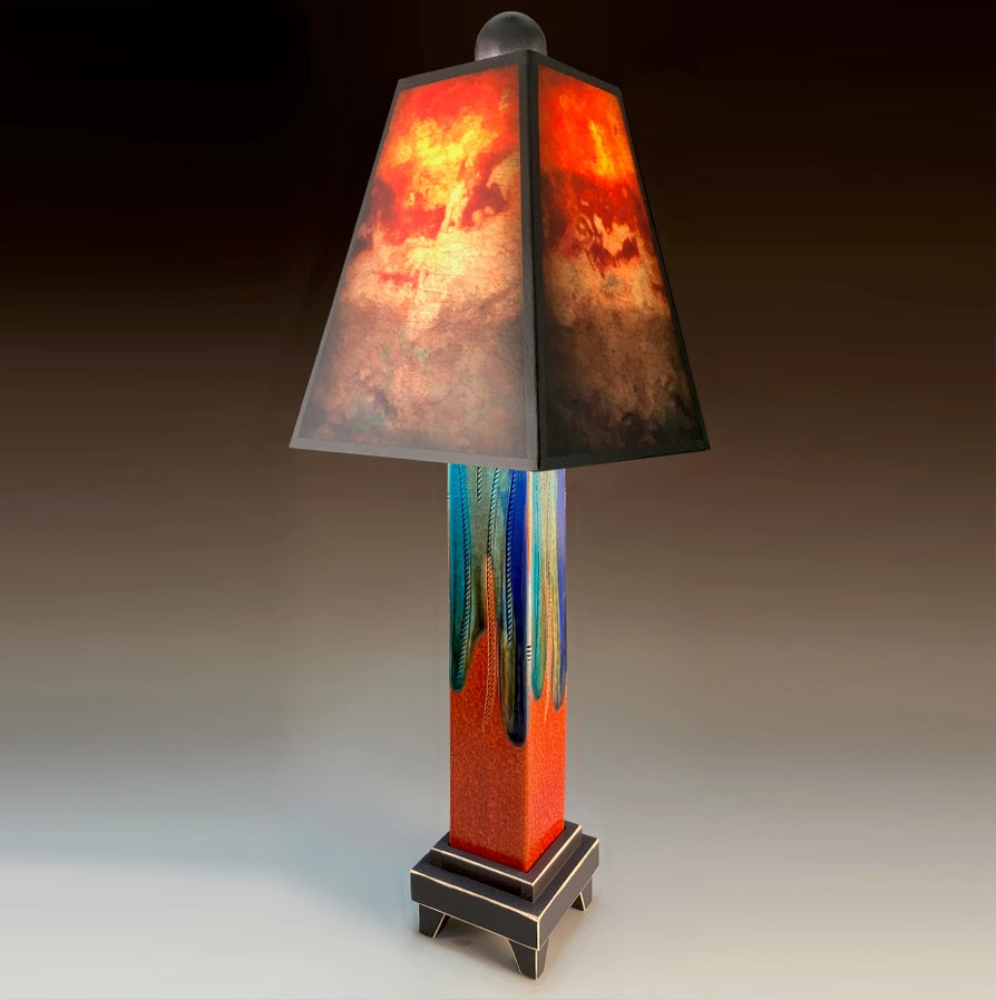 Florence - Straight Red Base Table Lamp