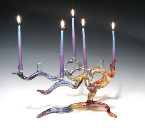 Tree of Life Menorah, Rainbow