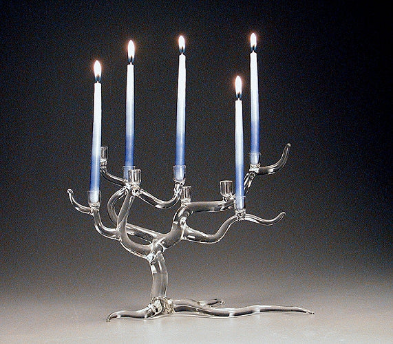 Tree of Life Menorah, Clear